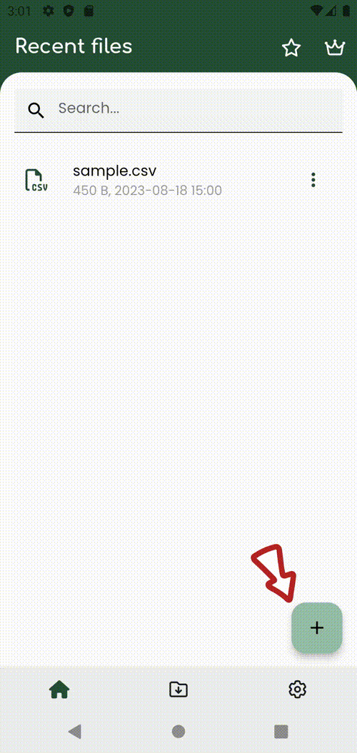 Open csv file before android 13